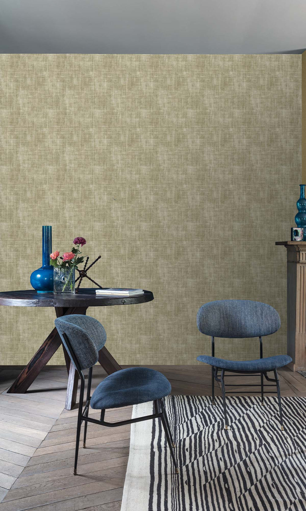 Prairie Sage Trompe-loeil Print Wallpaper R10456