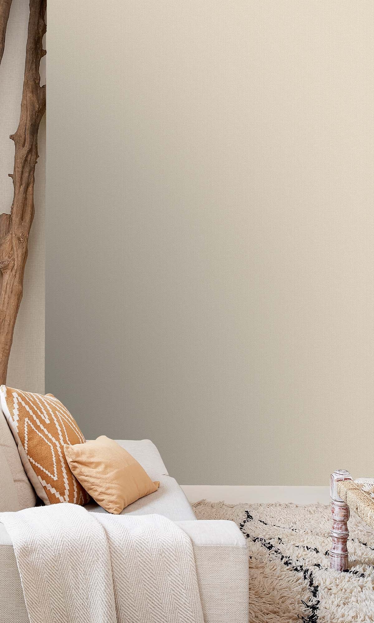 Wheat Sheaf Herringbone Print Wallpaper R10460