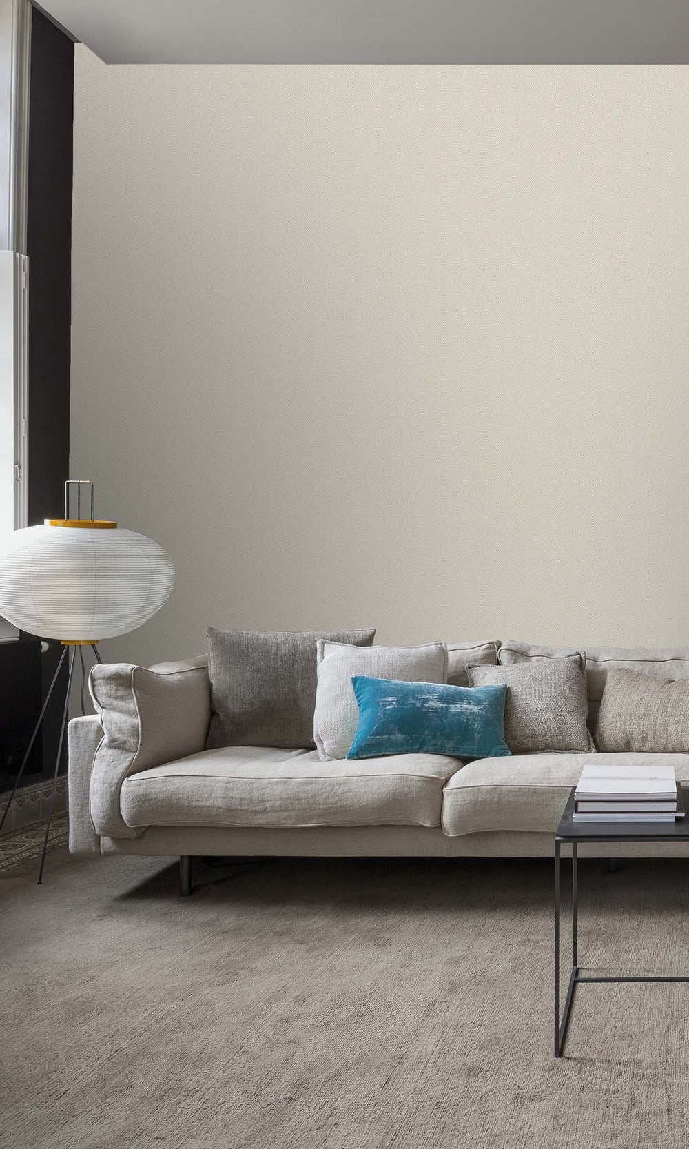 Albescent White Herringbone Print Wallpaper R10461