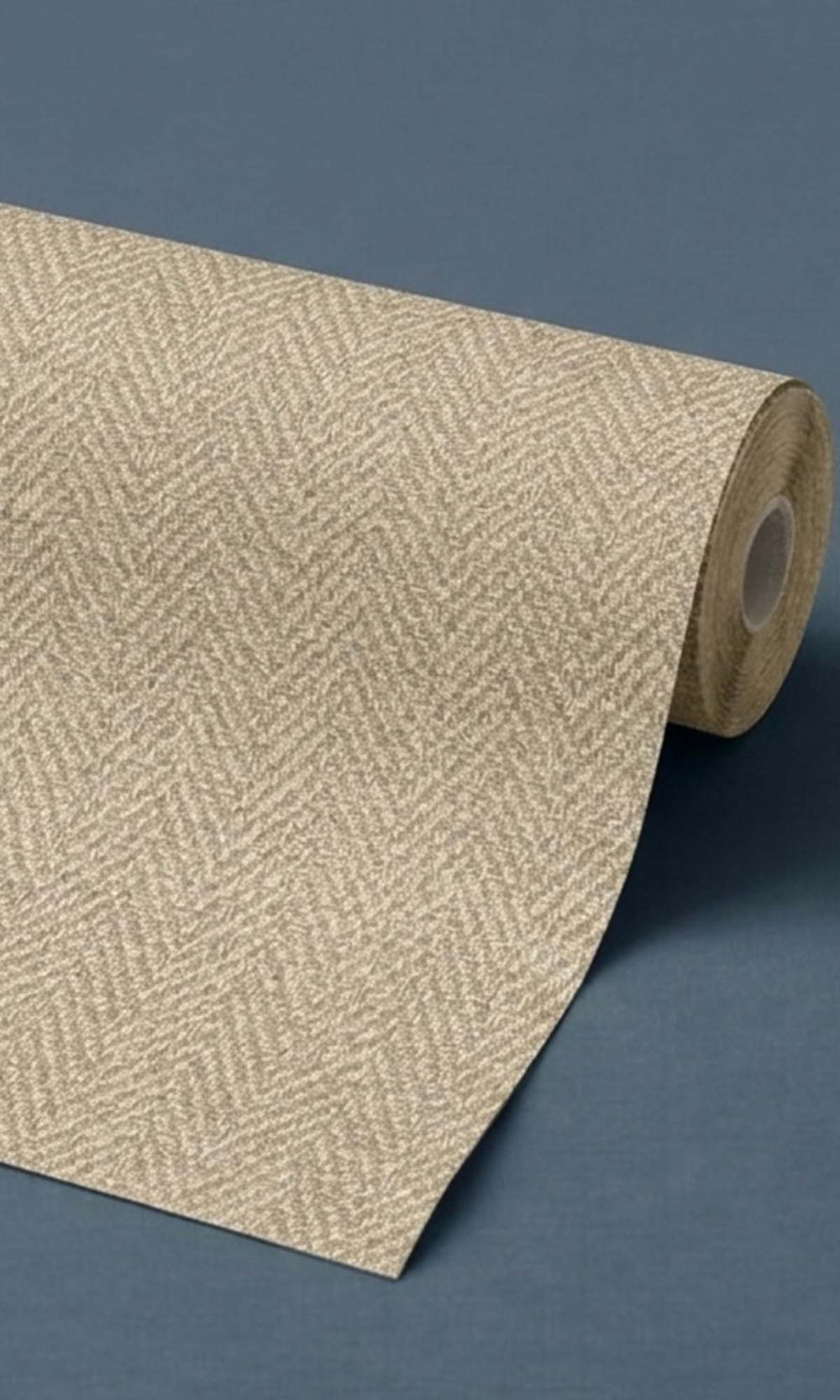 Soft Amber Herringbone Print Wallpaper R10463