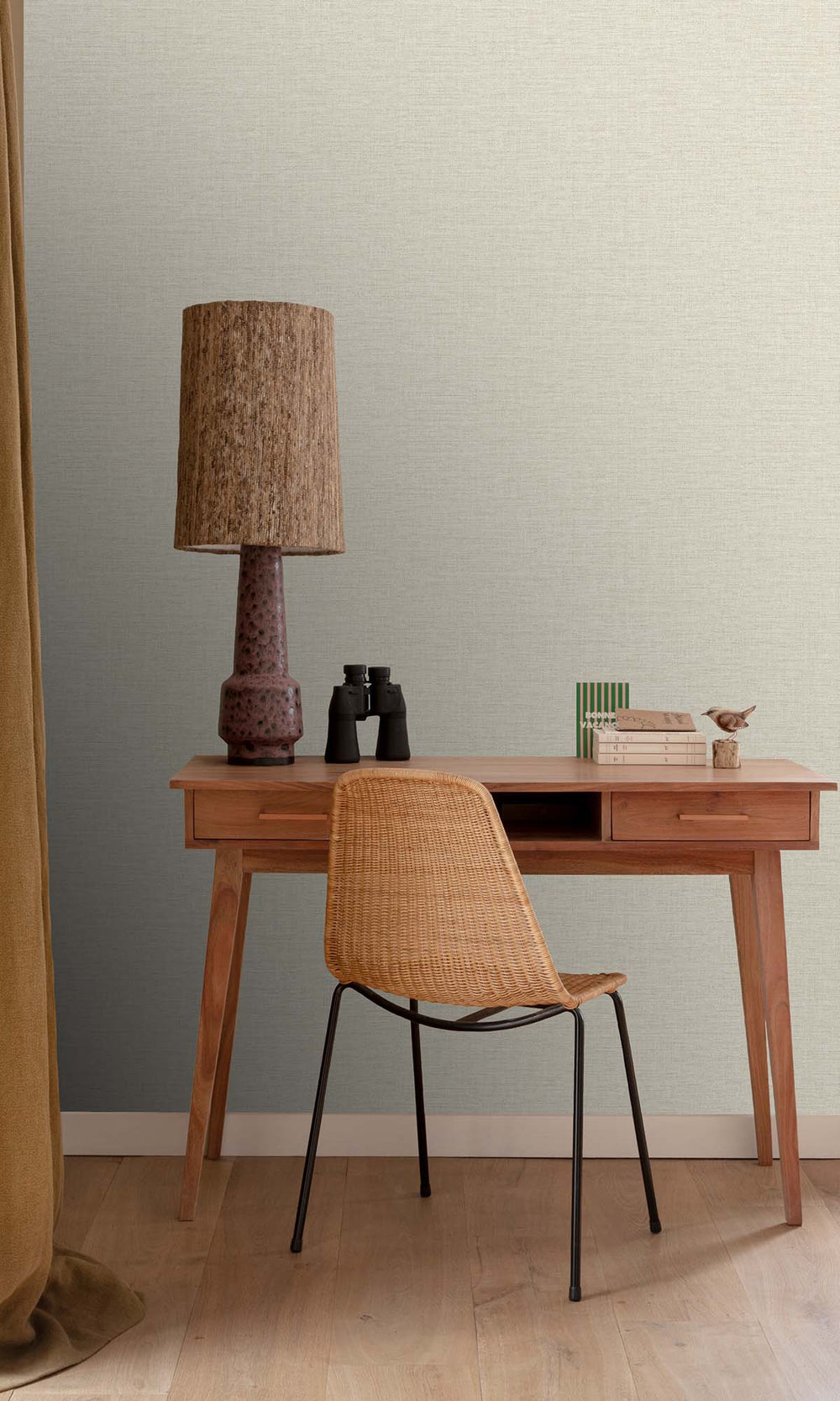 Satin Linen Faux Linen Weave Wallpaper R10465