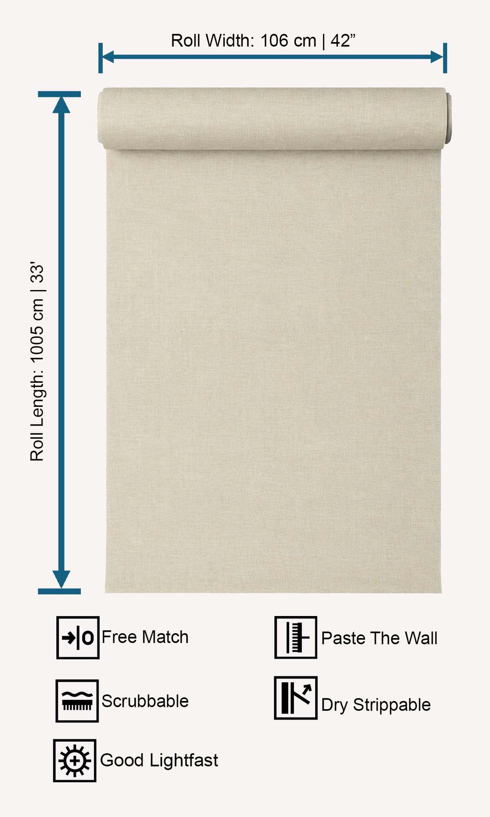 Wheatfield Faux Linen Weave Wallpaper R10466