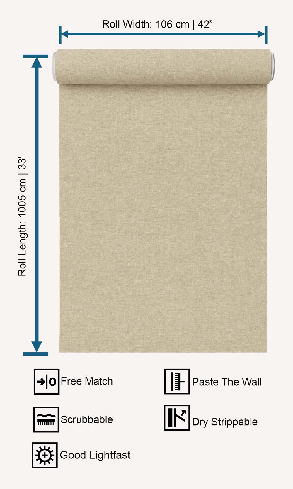 Soft Suede Faux Linen Weave Wallpaper R10467