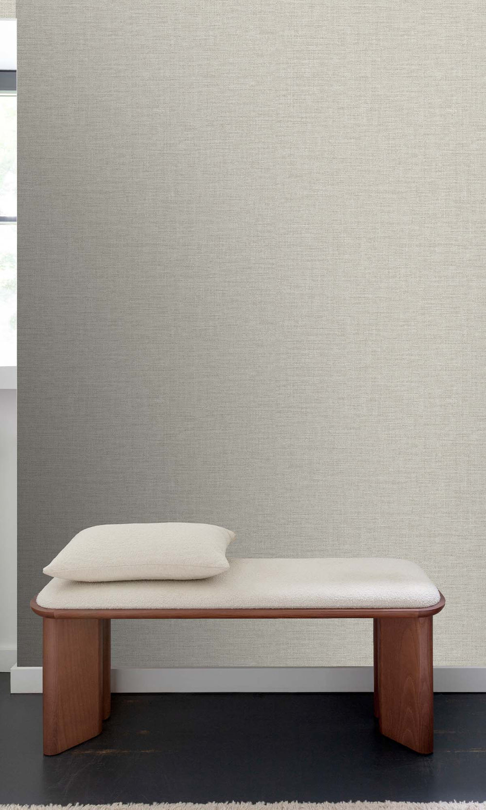 Metallic Mist Faux Linen Weave Wallpaper R10470
