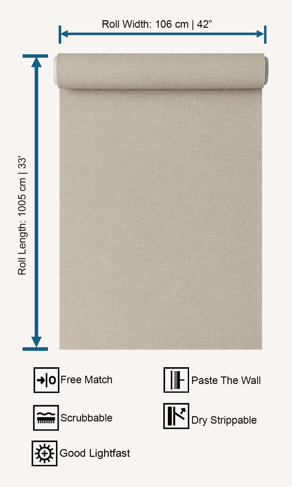 Tungsten Faux Linen Weave Wallpaper R10471