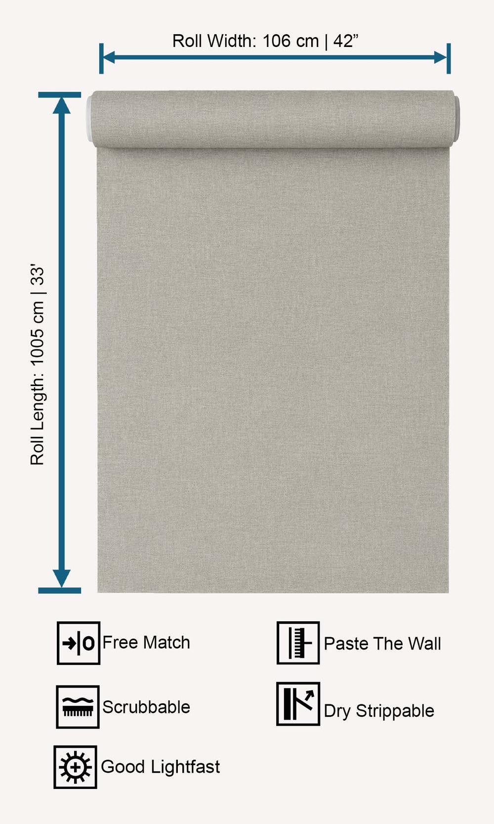 Greyish Faux Linen Weave Wallpaper R10472