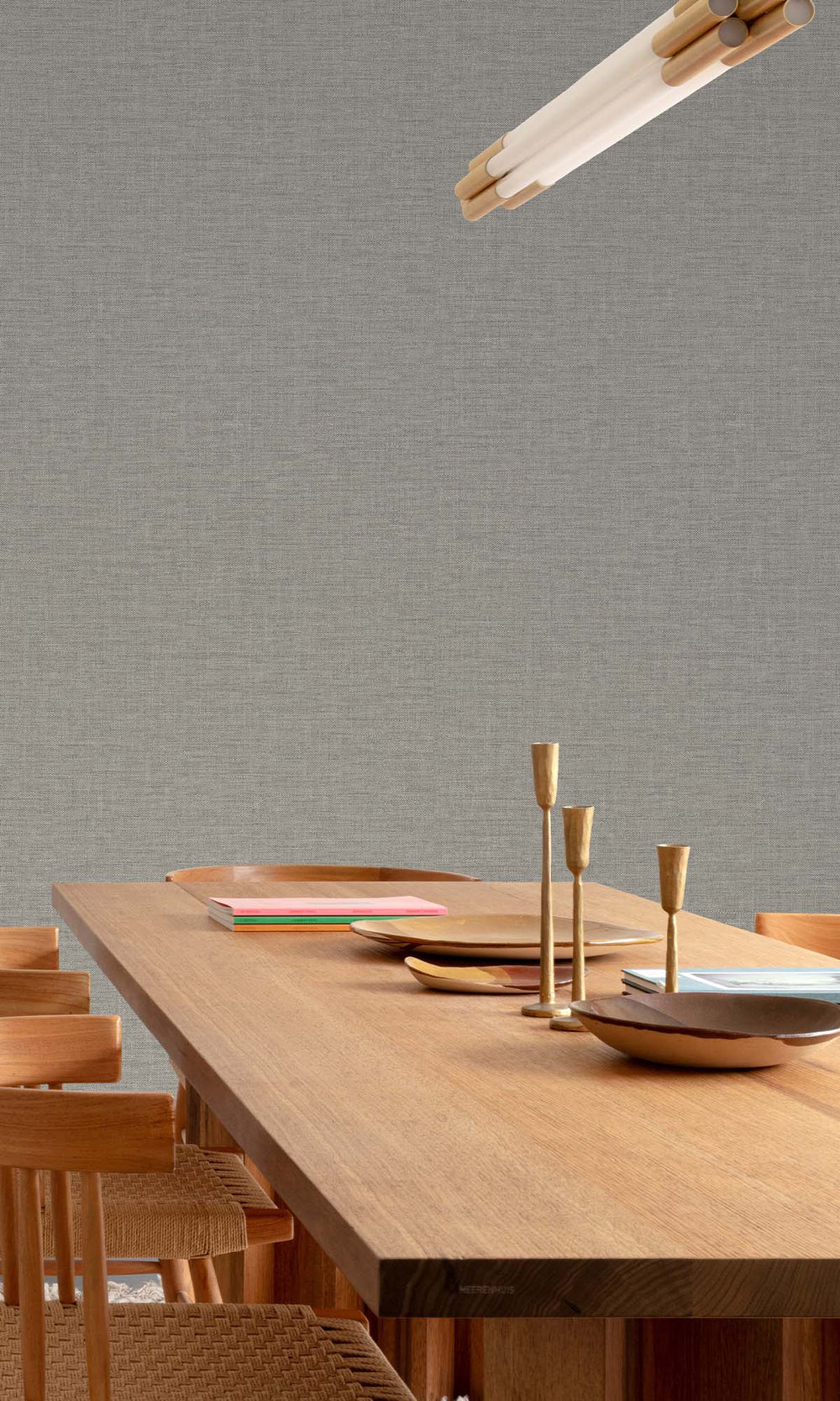 Greyish Faux Linen Weave Wallpaper R10472