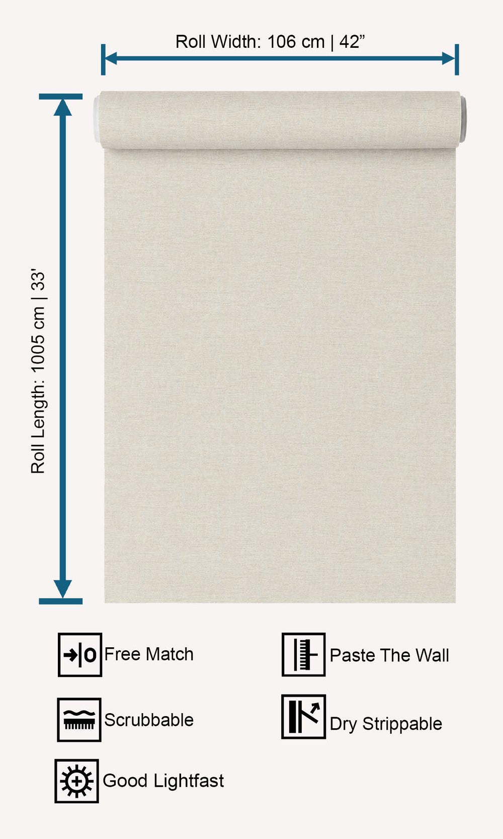 Turtledove Faux Linen Weave Wallpaper R10473