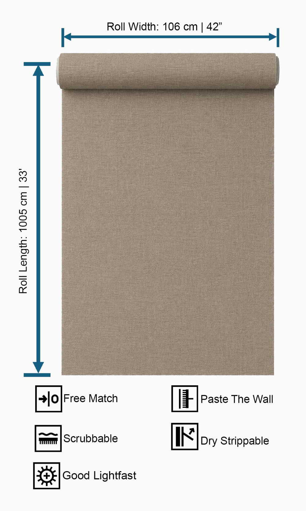 Ironwood Faux Linen Weave Wallpaper R10475