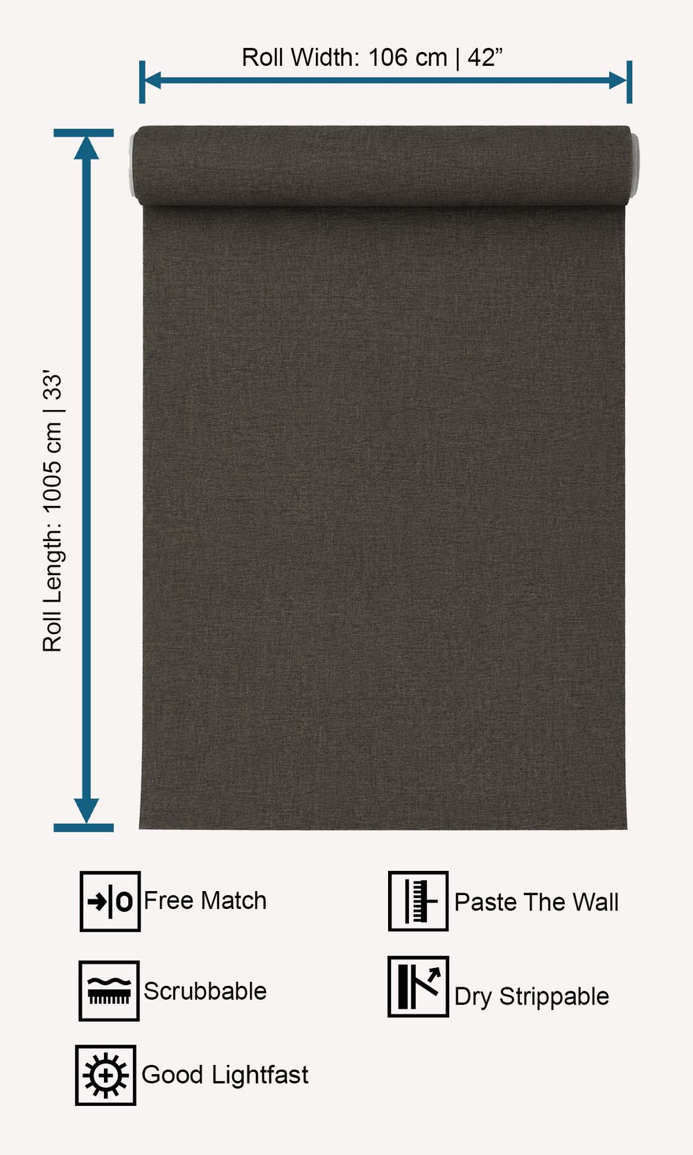 Phantom Mist Faux Linen Weave Wallpaper R10477