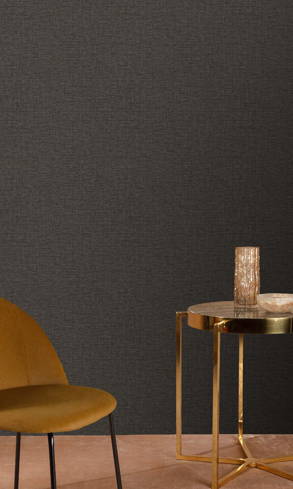Phantom Mist Faux Linen Weave Wallpaper R10477
