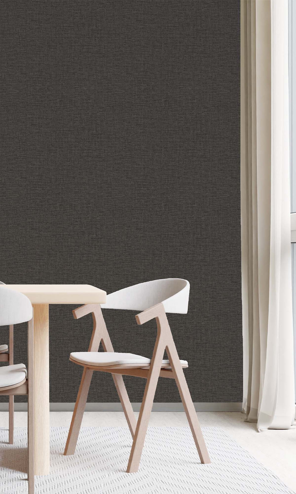 Phantom Mist Faux Linen Weave Wallpaper R10477