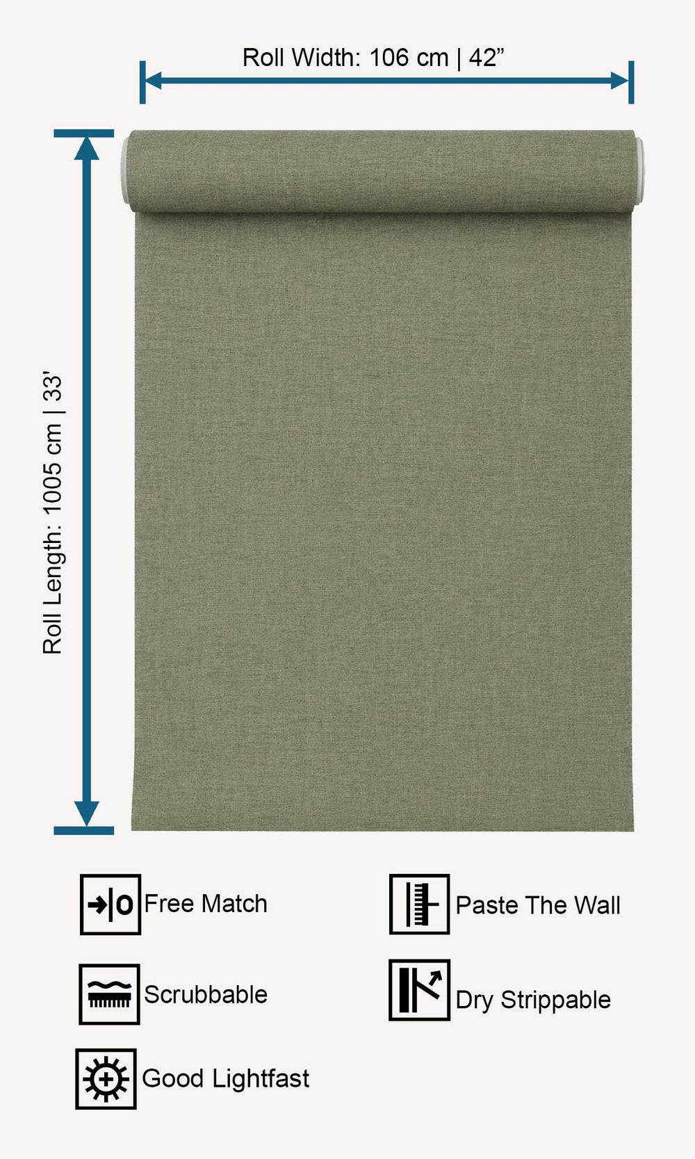 Paseo Verde Faux Linen Weave Wallpaper R10482