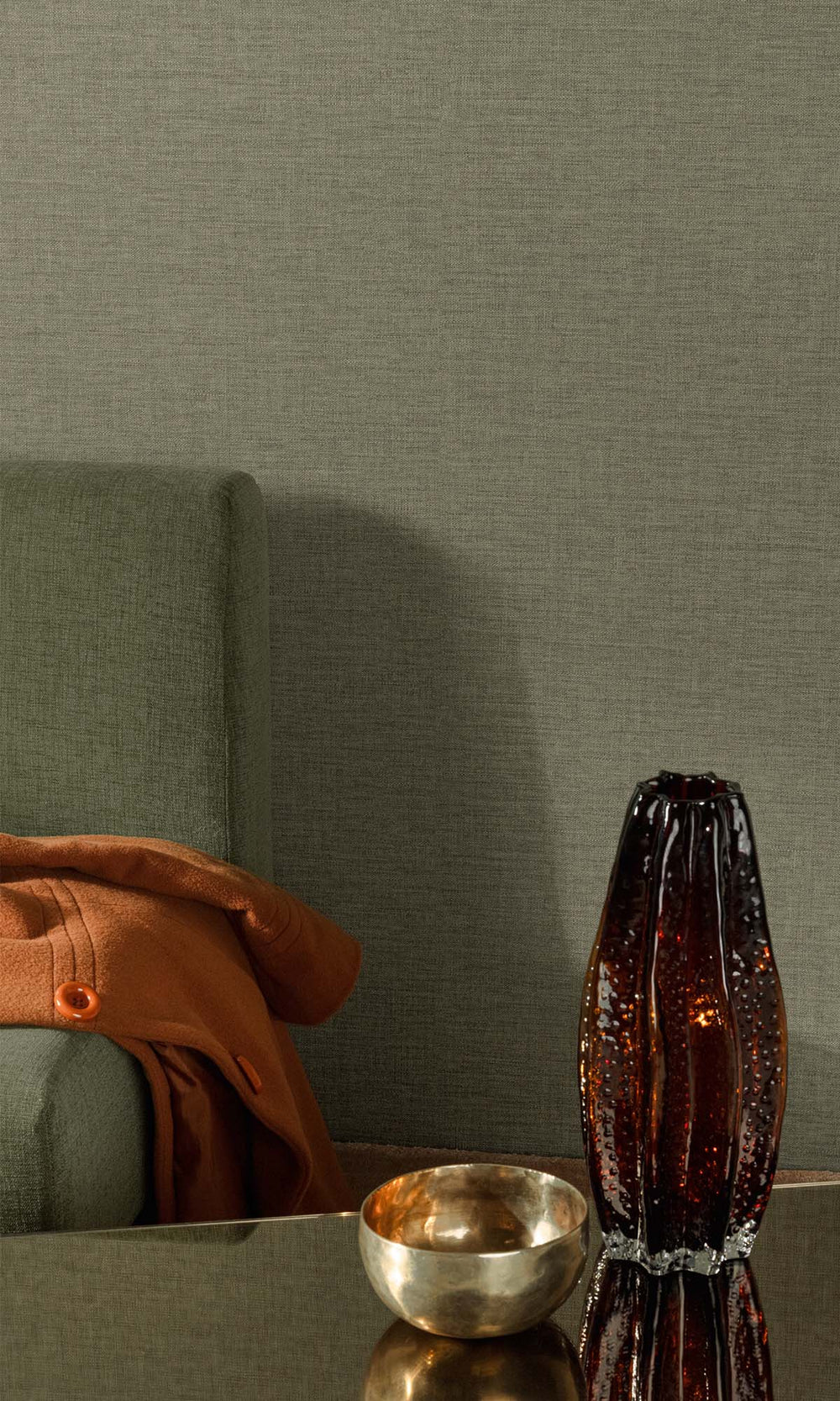 Paseo Verde Faux Linen Weave Wallpaper R10482