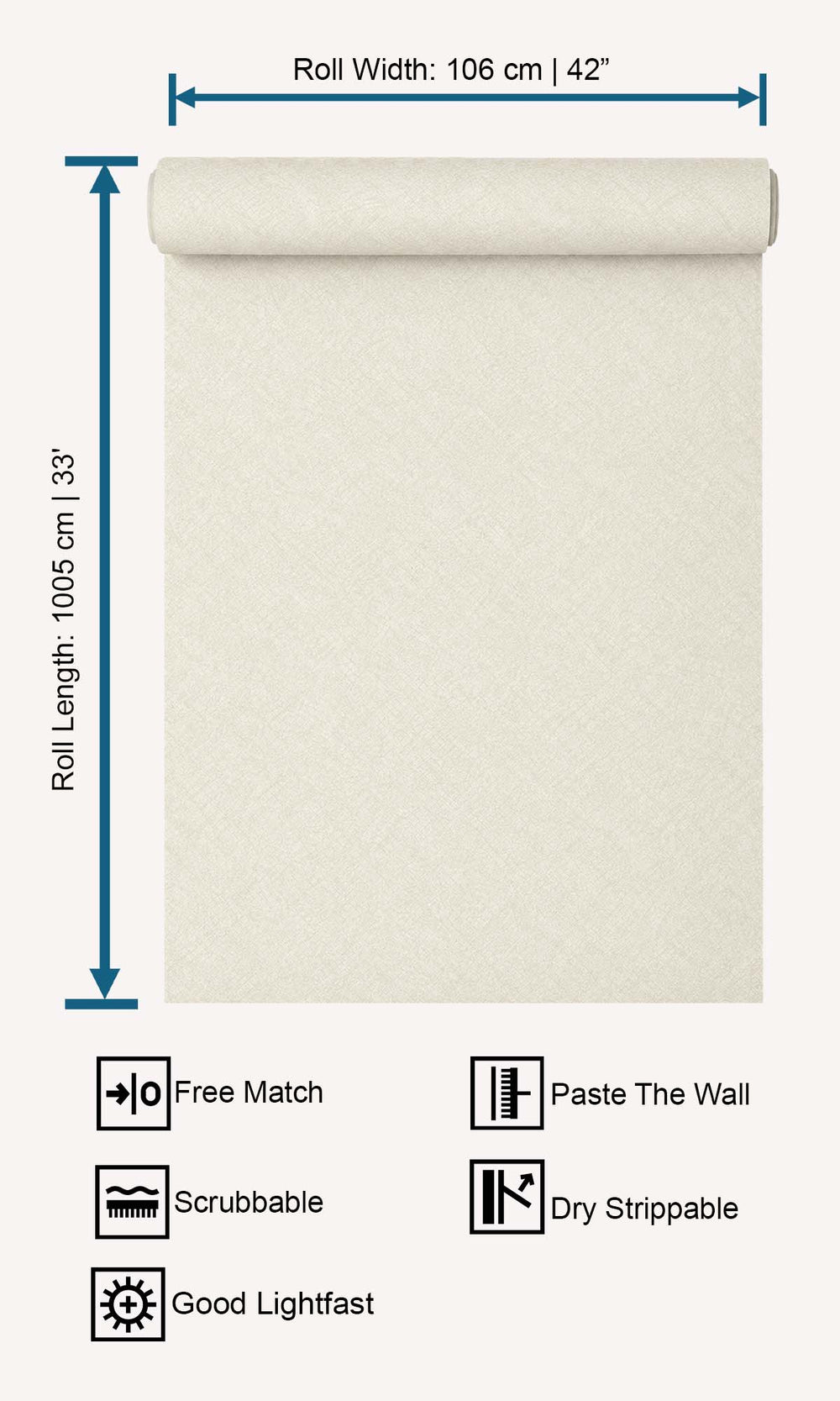 Cozy Cream Faux Hand Weave Wallpaper R10484