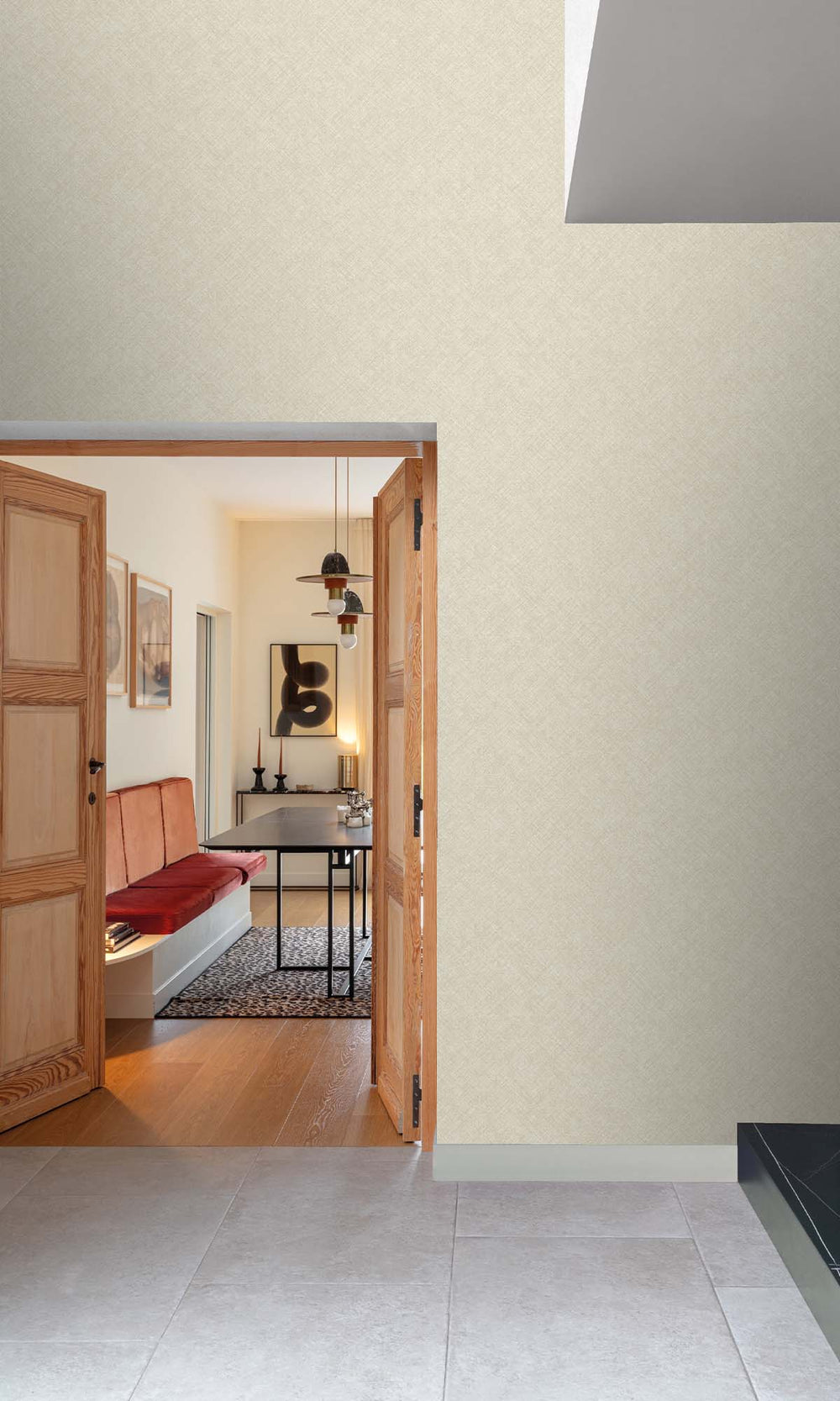 Crepe Papier Faux Hand Weave Wallpaper R10485