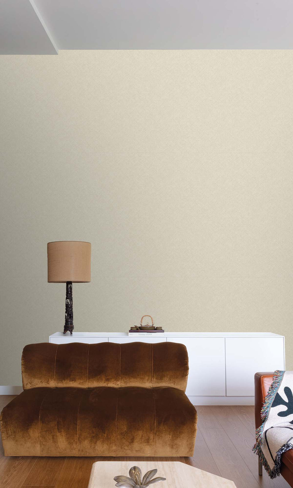 Crepe Papier Faux Hand Weave Wallpaper R10485