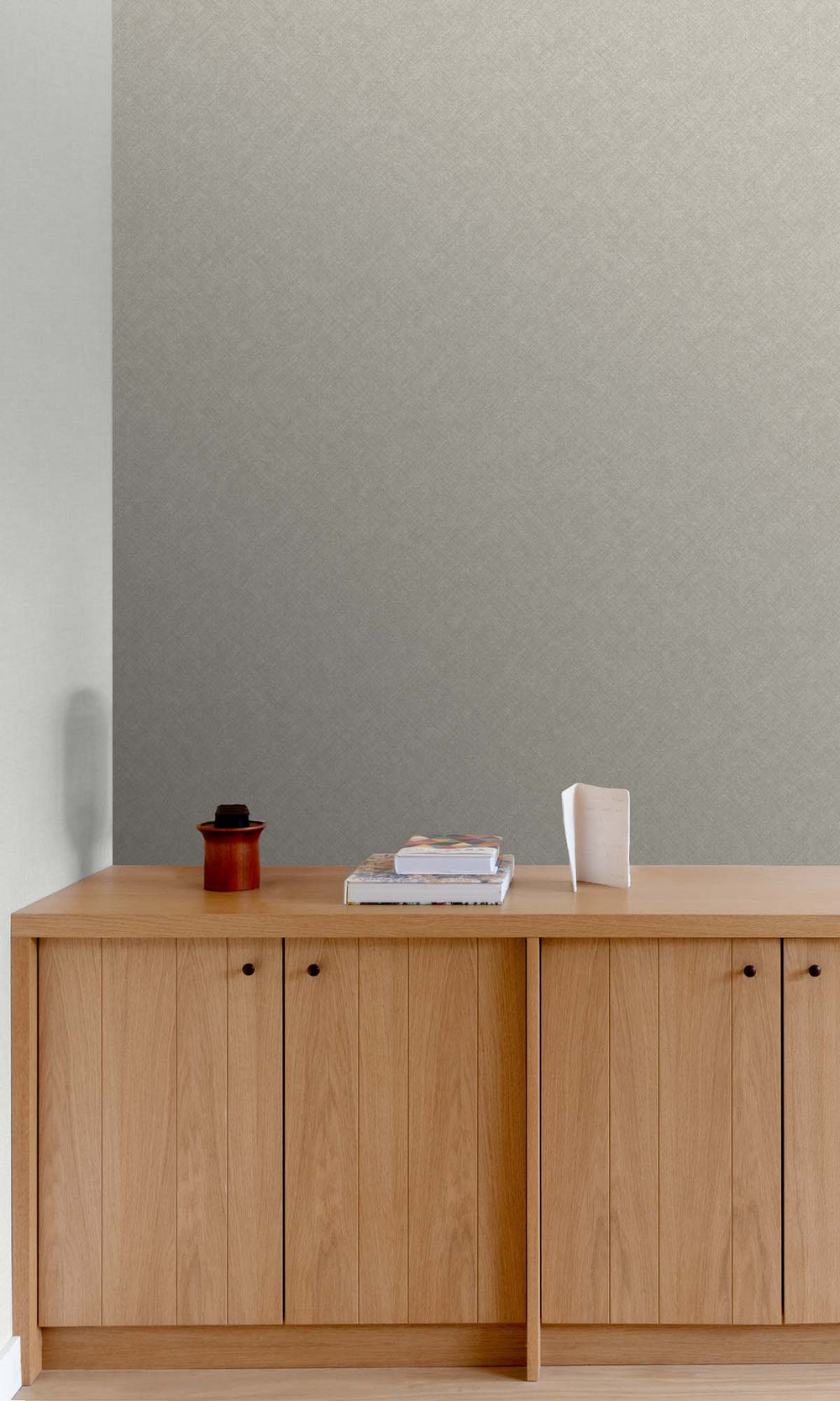 Kamenozoki Grey Faux Hand Weave Wallpaper R10486