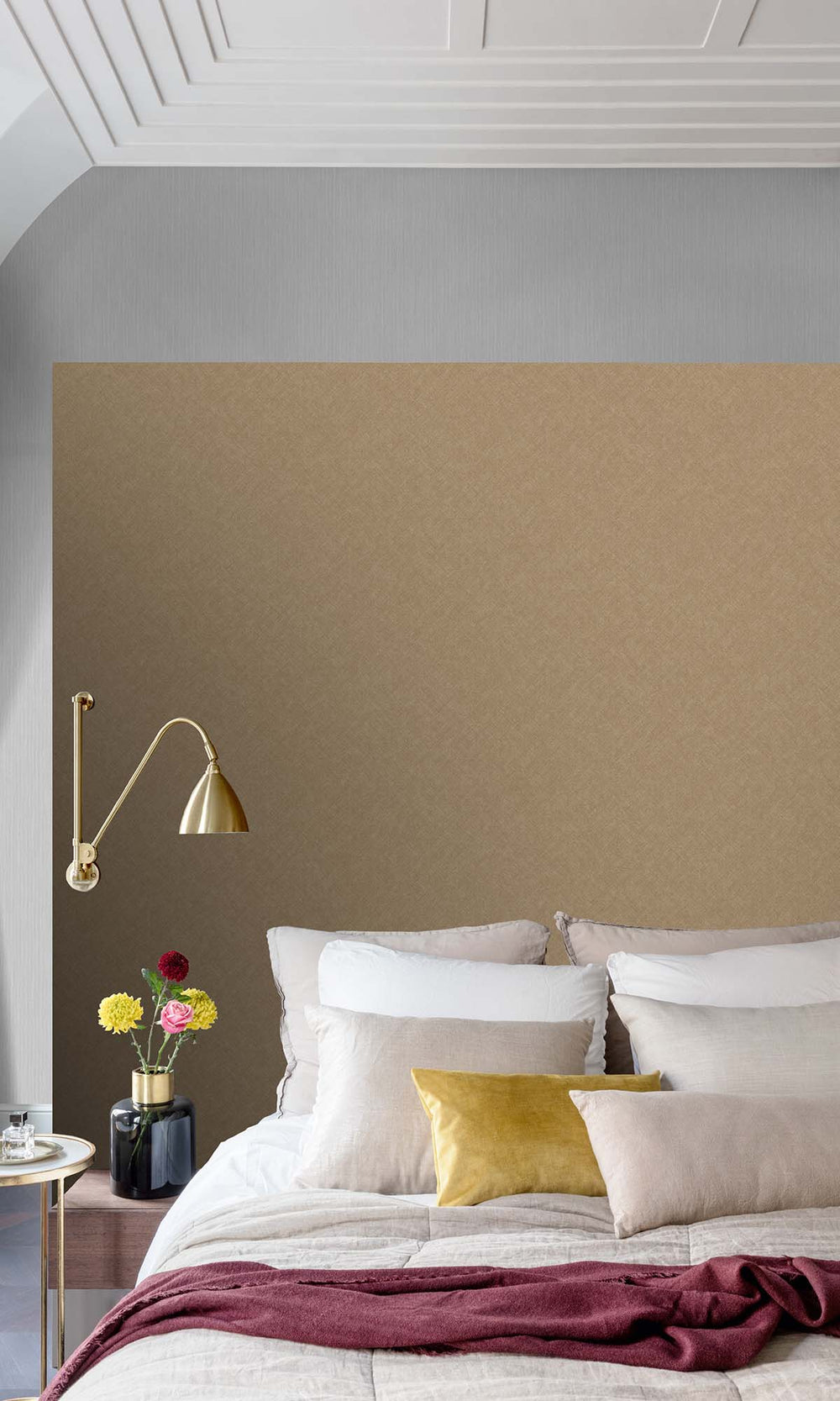 Desert Tan Faux Hand Weave Wallpaper R10488