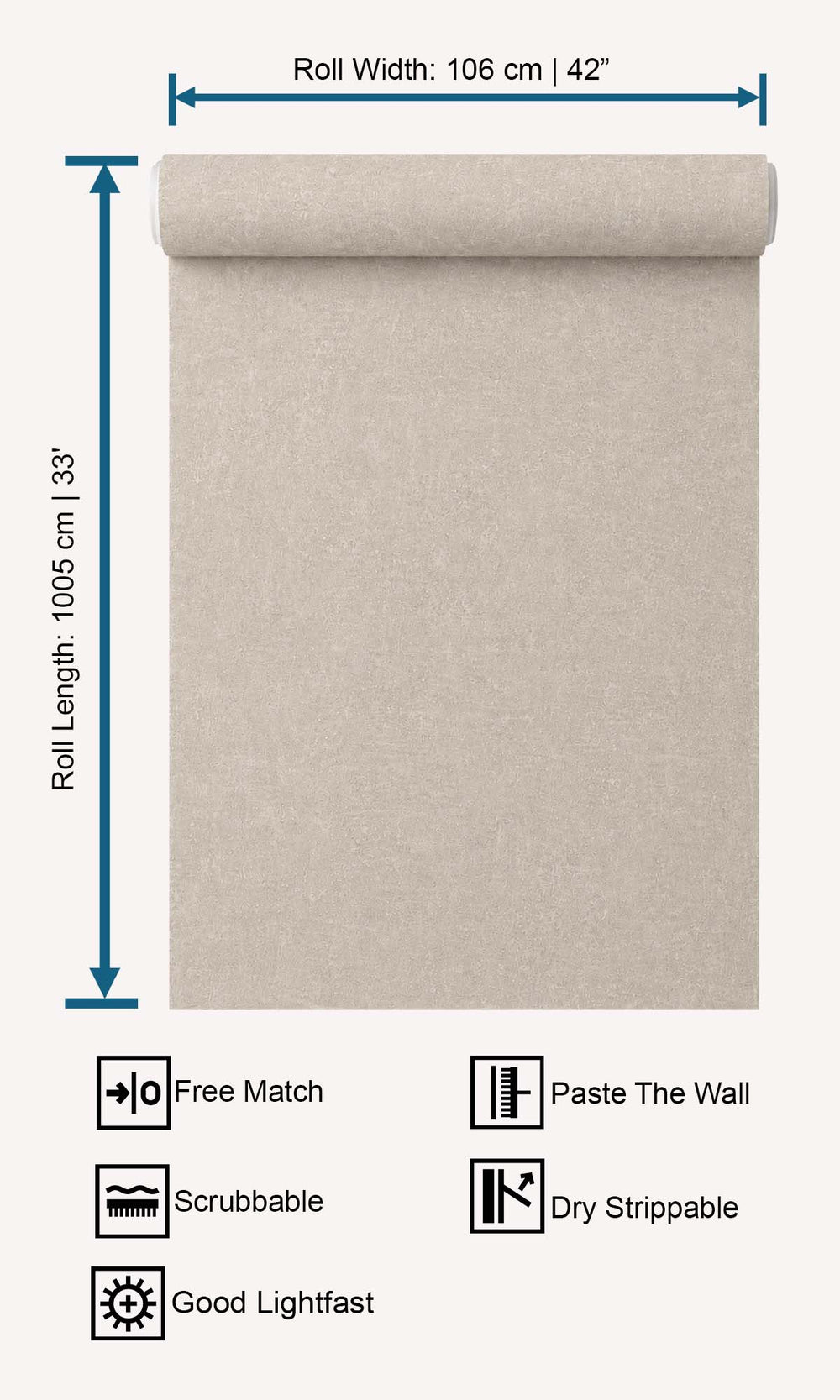Tranquil Taupe Faux Stone Effect Wallpaper R10492
