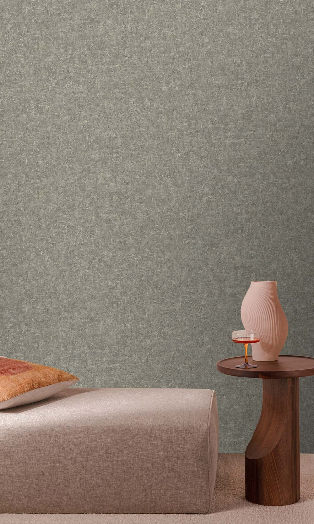 Vetiver Faux Stone Effect Wallpaper R10494