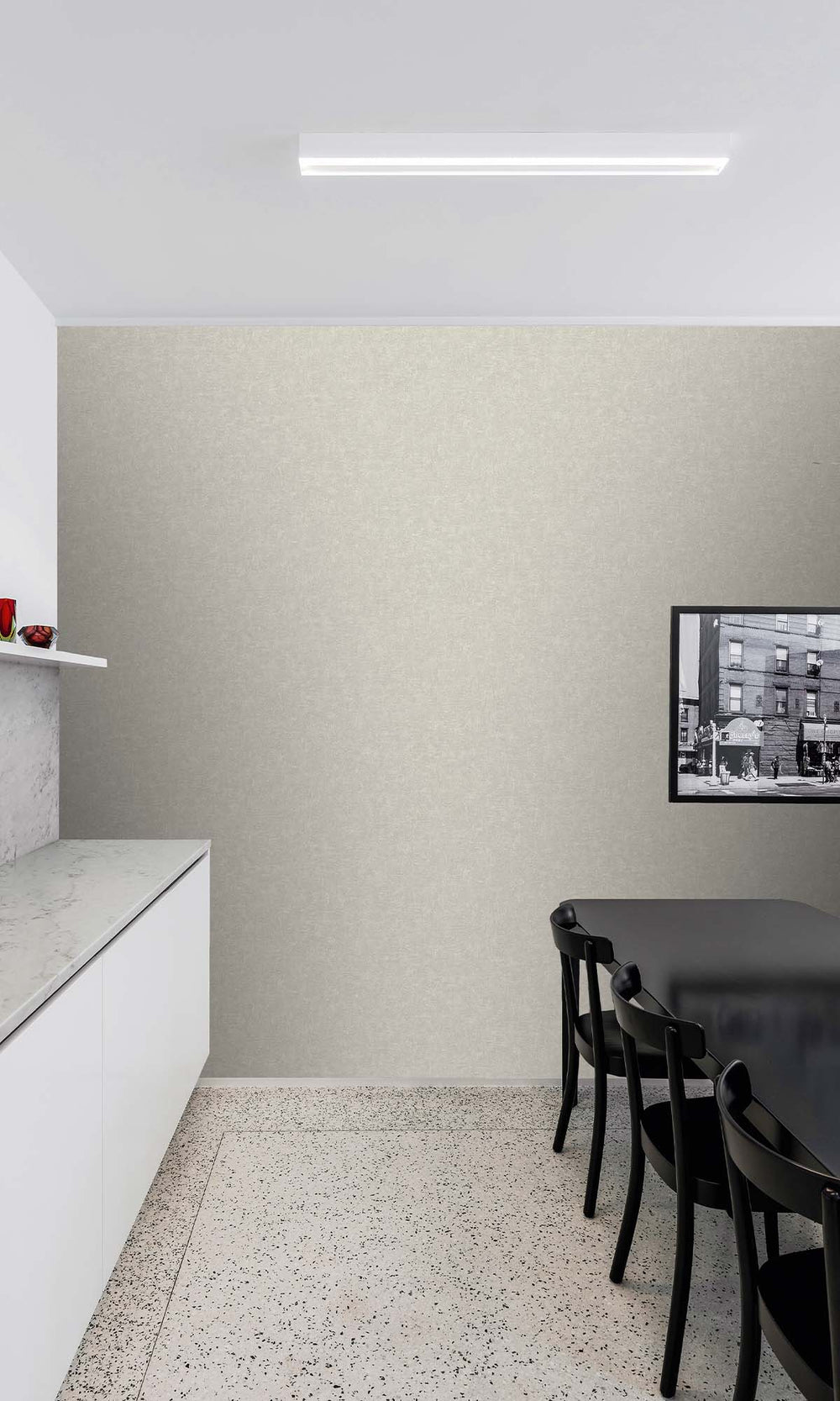 Silver Birch Faux Stone Effect Wallpaper R10495