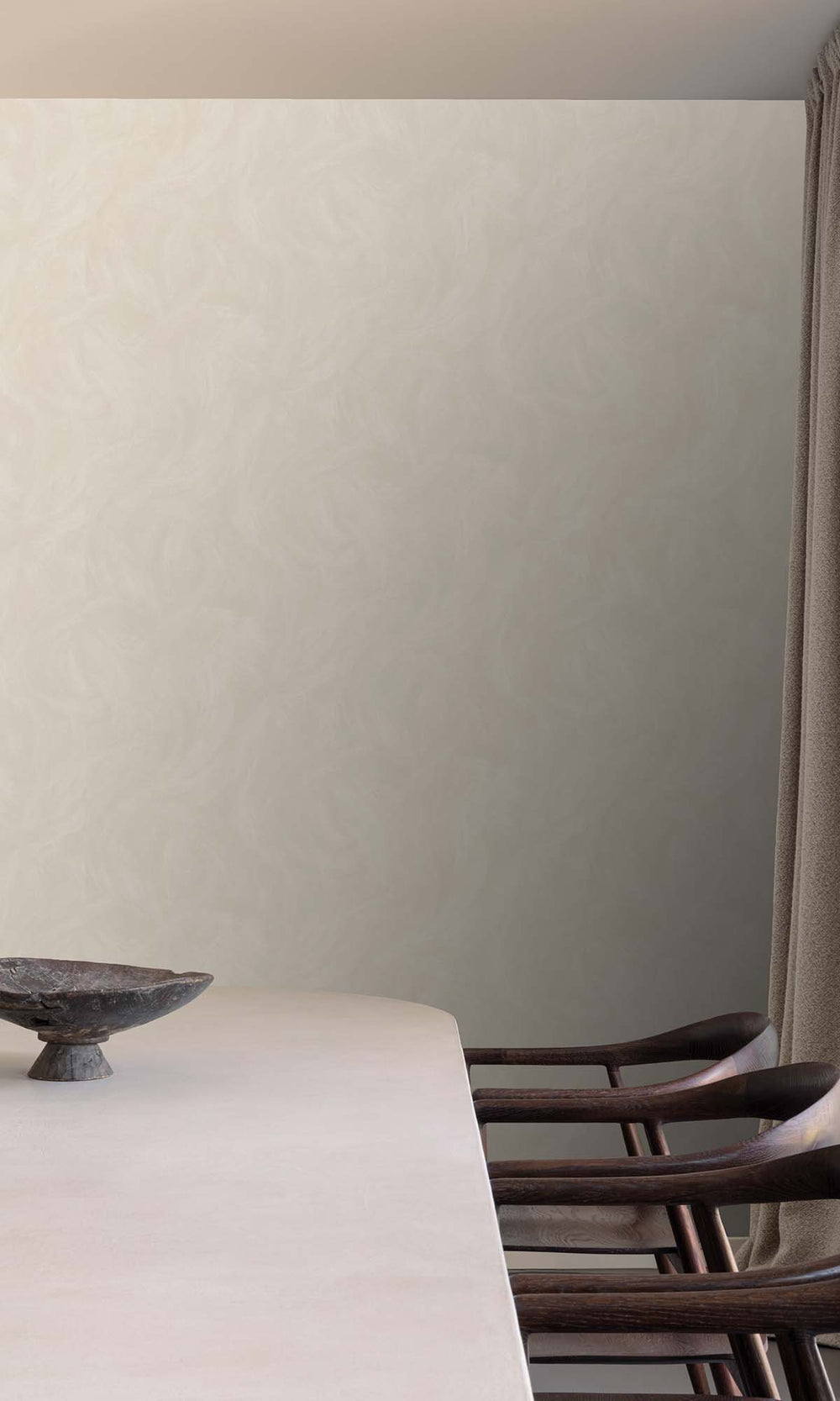 Almond Paste Faux Stucco Print Wallpaper R10499