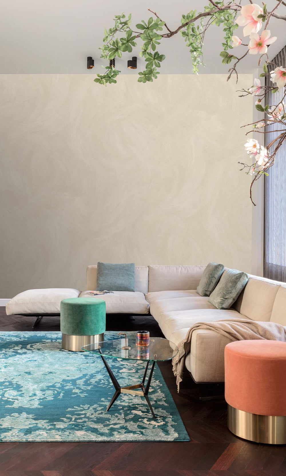 Ostrich Egg Faux Stucco Print Wallpaper R10500