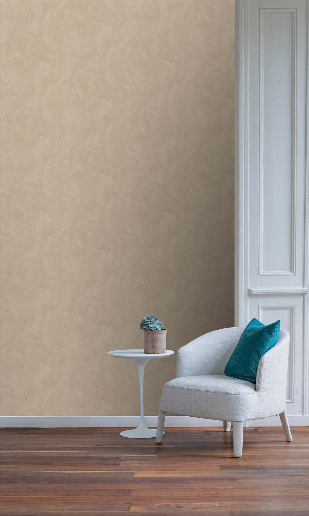 British Khaki Faux Stucco Print Wallpaper R10501