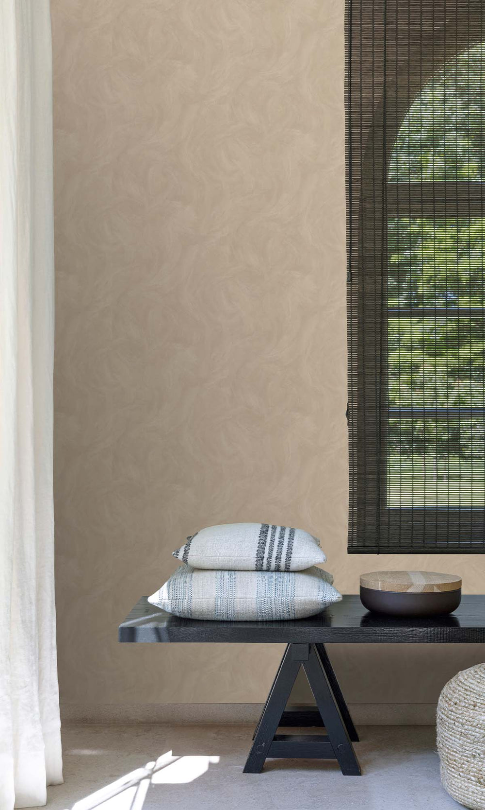 British Khaki Faux Stucco Print Wallpaper R10501