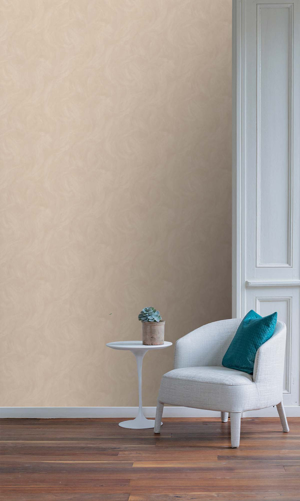 Basic Coral Faux Stucco Print Wallpaper R10502