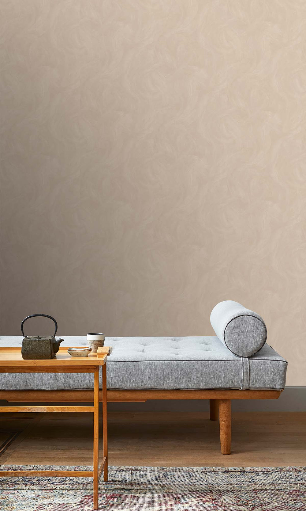 Basic Coral Faux Stucco Print Wallpaper R10502