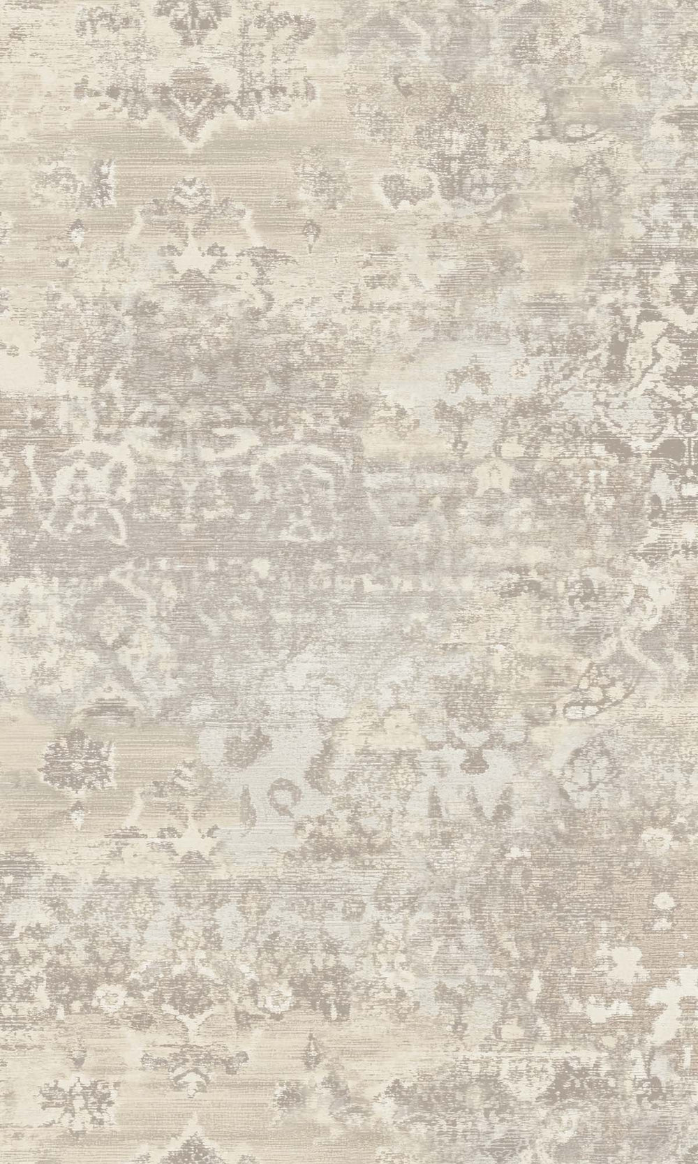 Ecru White Abstract Damask Wallpaper R10506