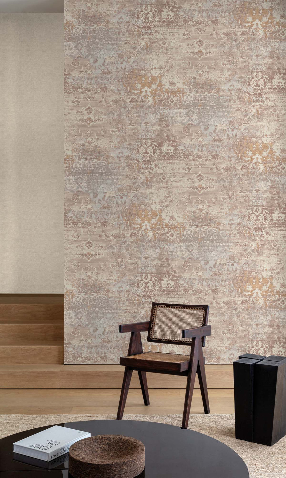 Pumice Stone Abstract Damask Wallpaper R10507