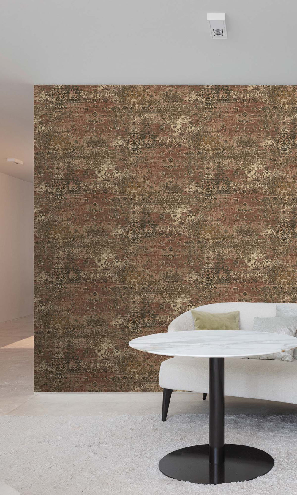 Spiced Cinnamon Abstract Damask Wallpaper R10508