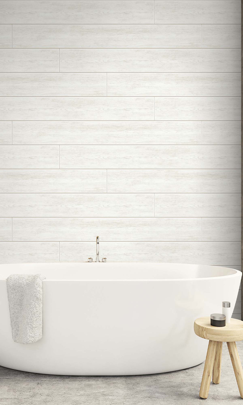 Glamour White Wooden Plank Peel & Stick Wallpaper RPS10511