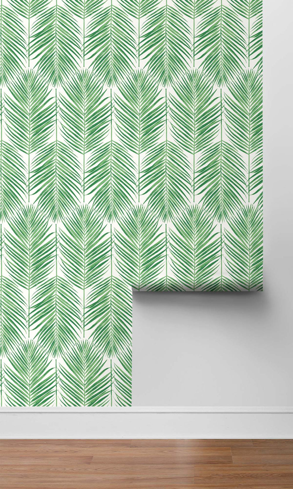 Emerald Ring Caribbean Palm Leaves Peel & Stick Wallpaper RPS10513