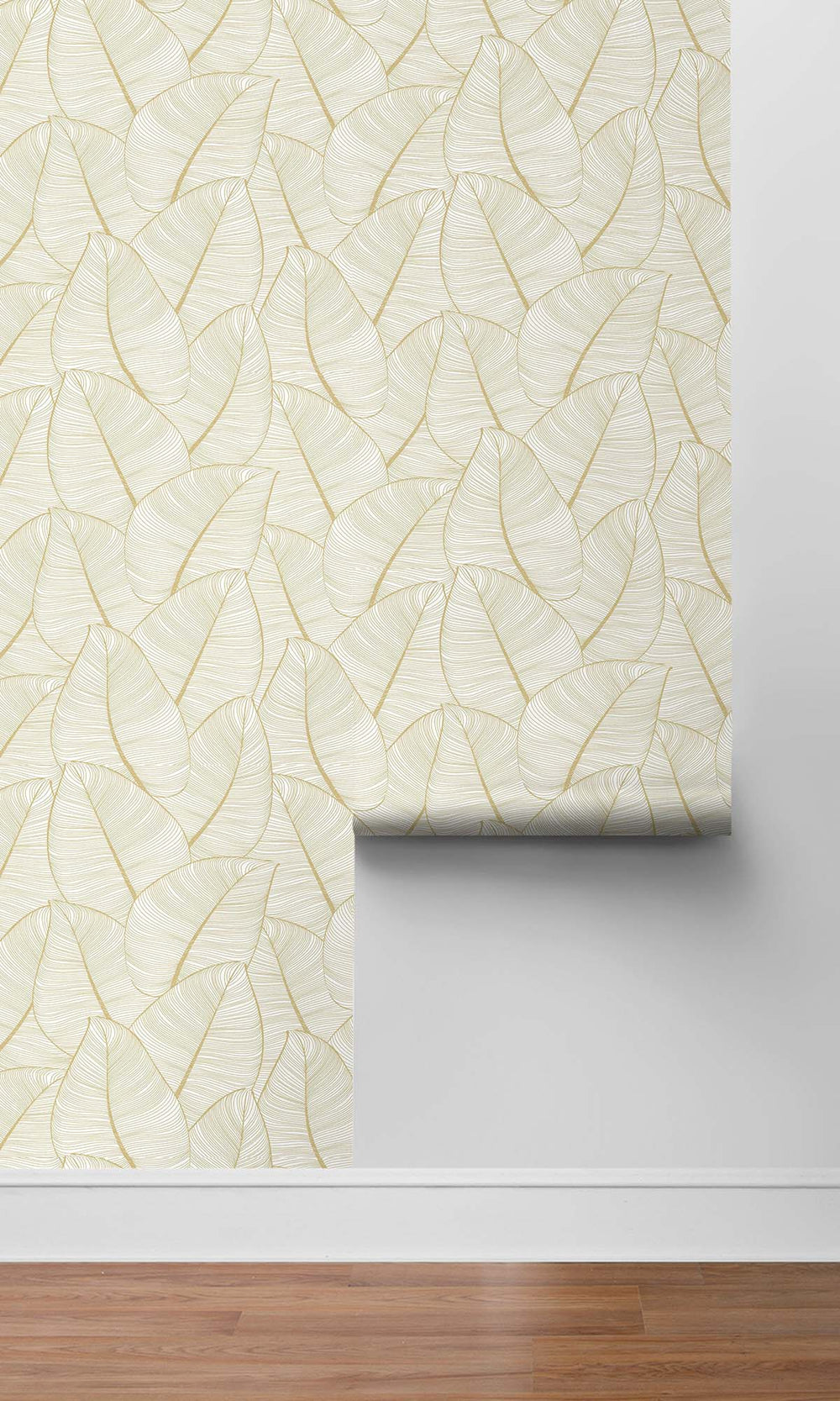 Subtle Suede Allover Tropical Leaves Peel & Stick Wallpaper RPS10514