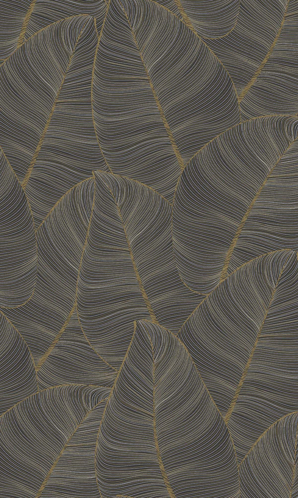 Shisha Coal Allover Tropical Leaves Peel & Stick Wallpaper RPS10515
