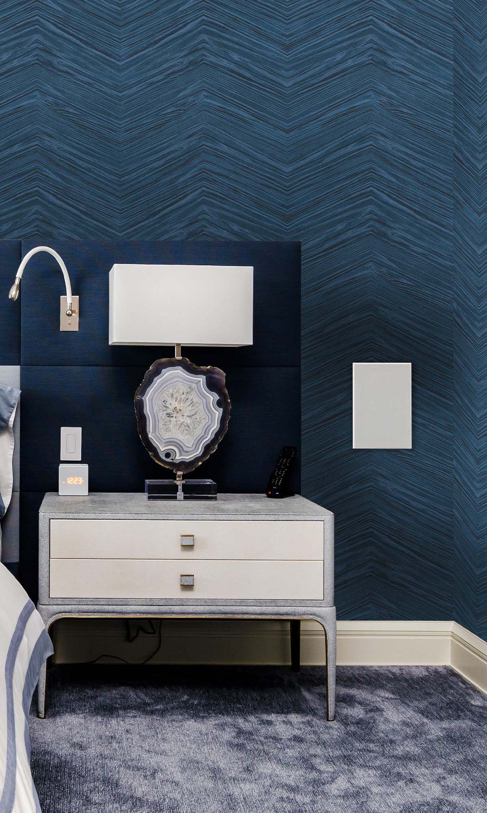 Prairie Denim Rustic Chevron Peel & Stick Wallpaper RPS10519