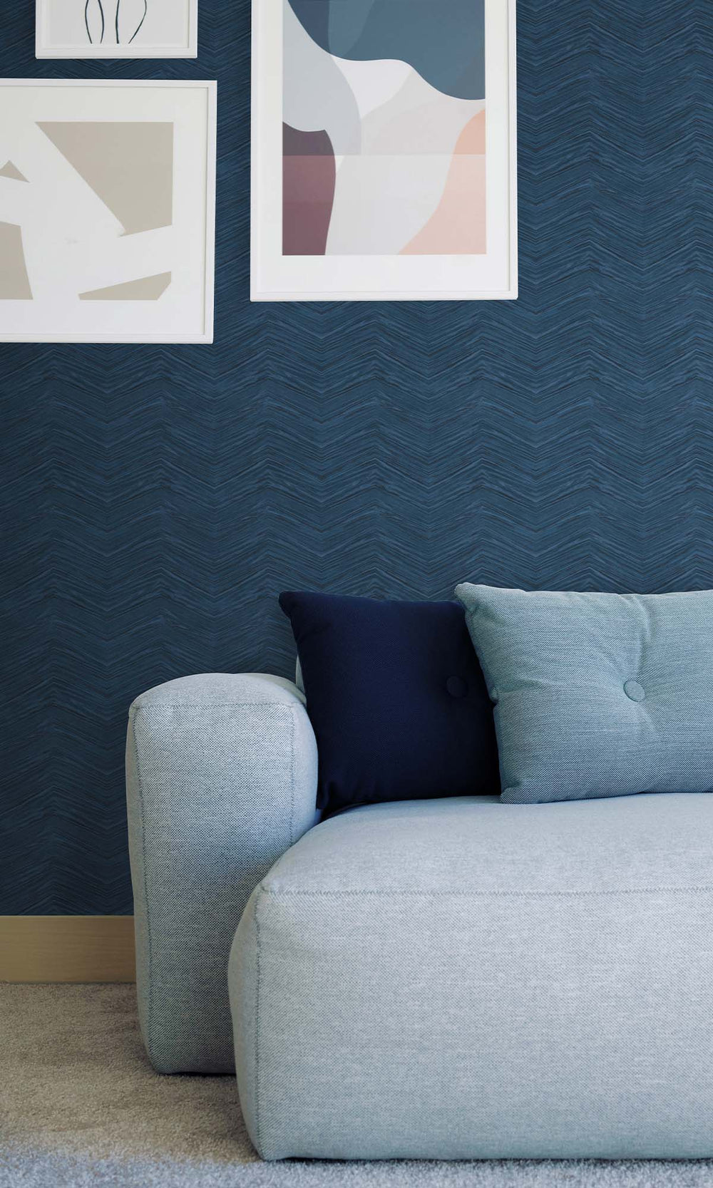 Prairie Denim Rustic Chevron Peel & Stick Wallpaper RPS10519