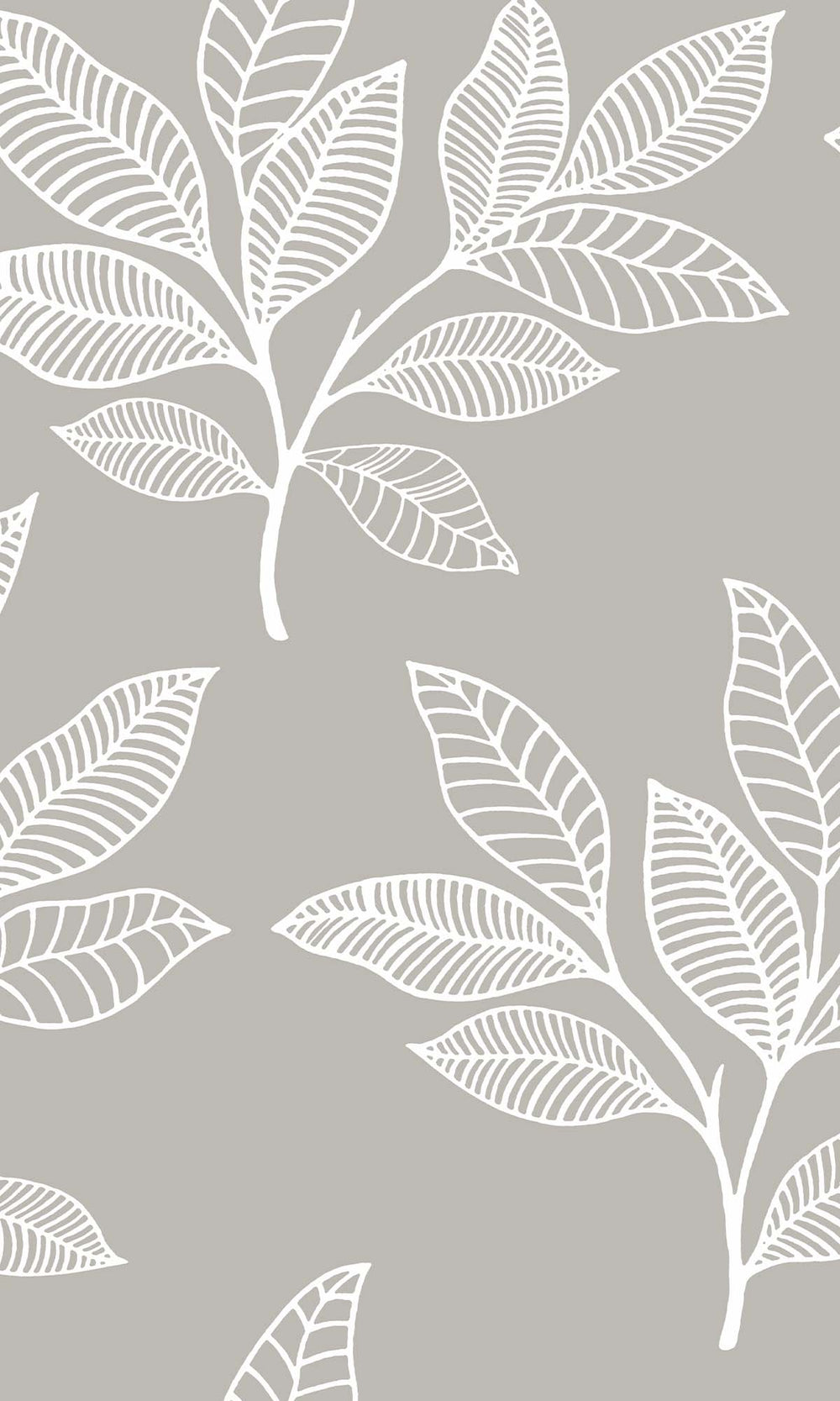 Silver Sand Boho Leaves Peel & Stick Wallpaper RPS10522