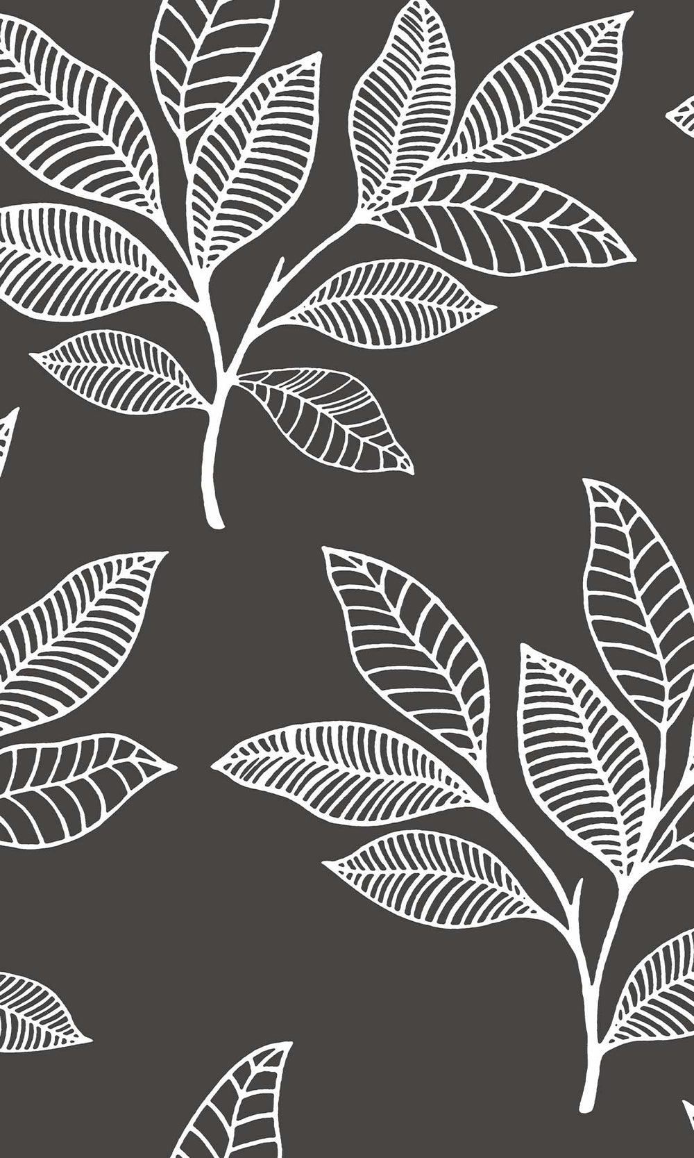 Onyx Boho Leaves Peel & Stick Wallpaper RPS10524
