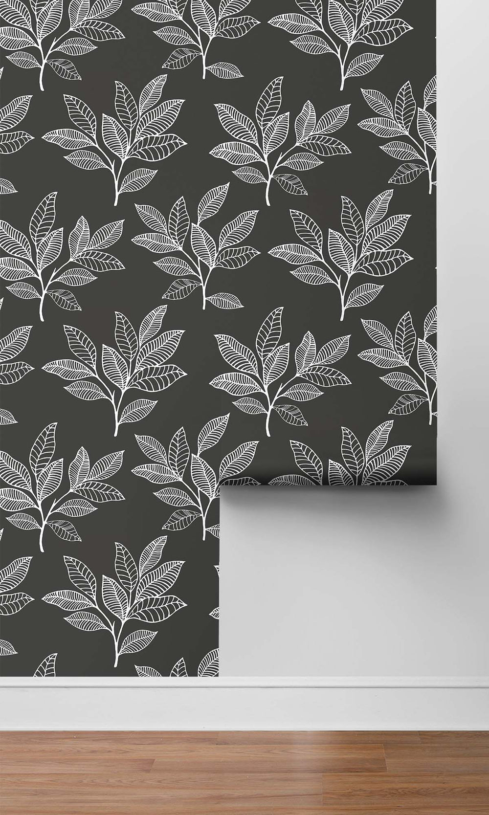 Onyx Boho Leaves Peel & Stick Wallpaper RPS10524