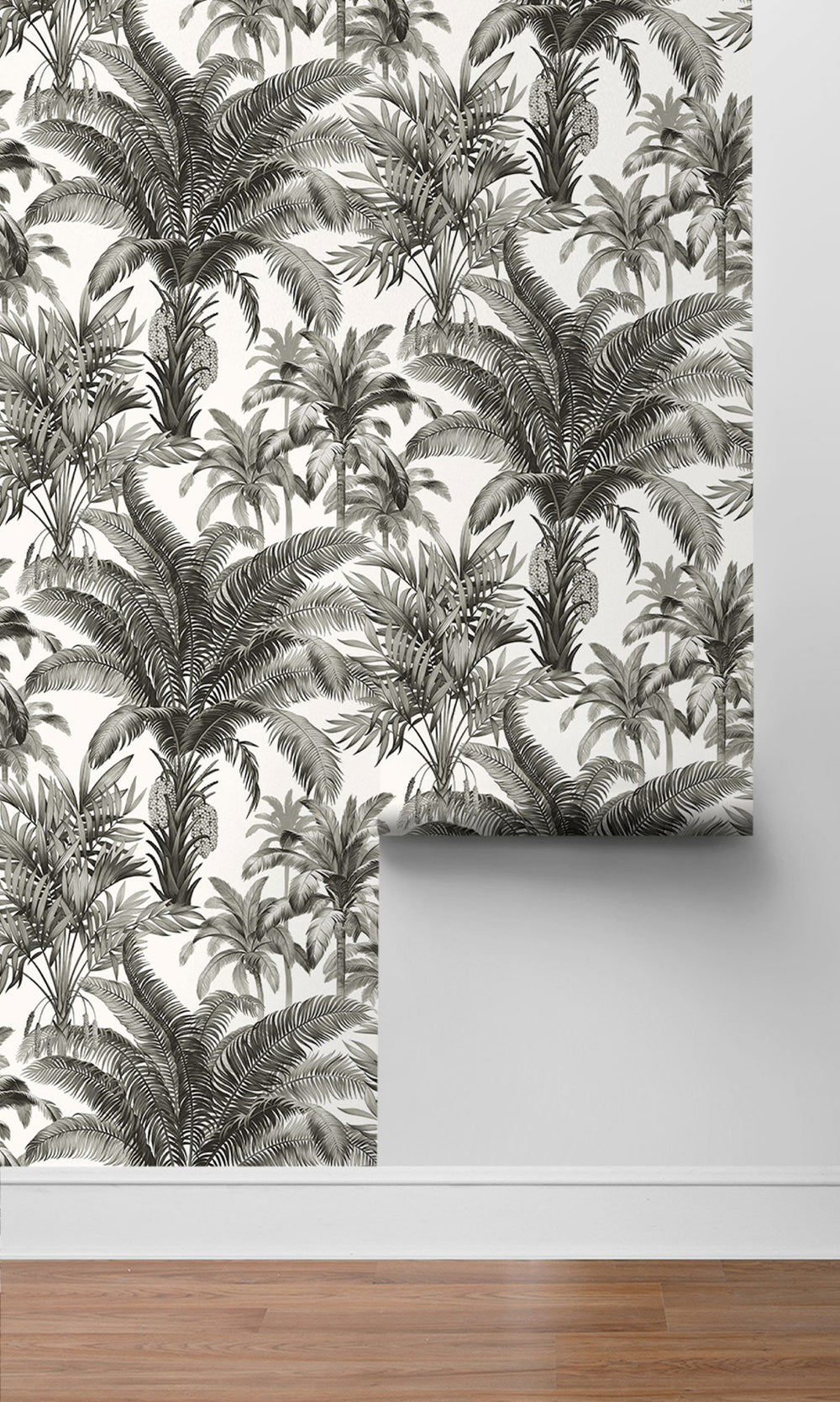 Black Olive Tropical Palm Trees Peel & Stick Wallpaper RPS10525