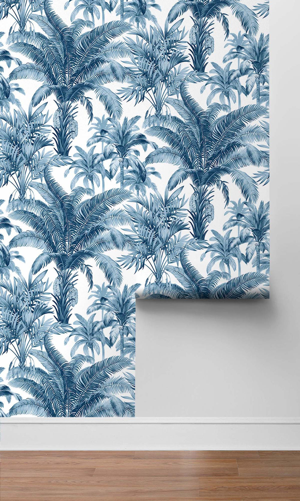 Blue Opal Tropical Palm Trees Peel & Stick Wallpaper RPS10526