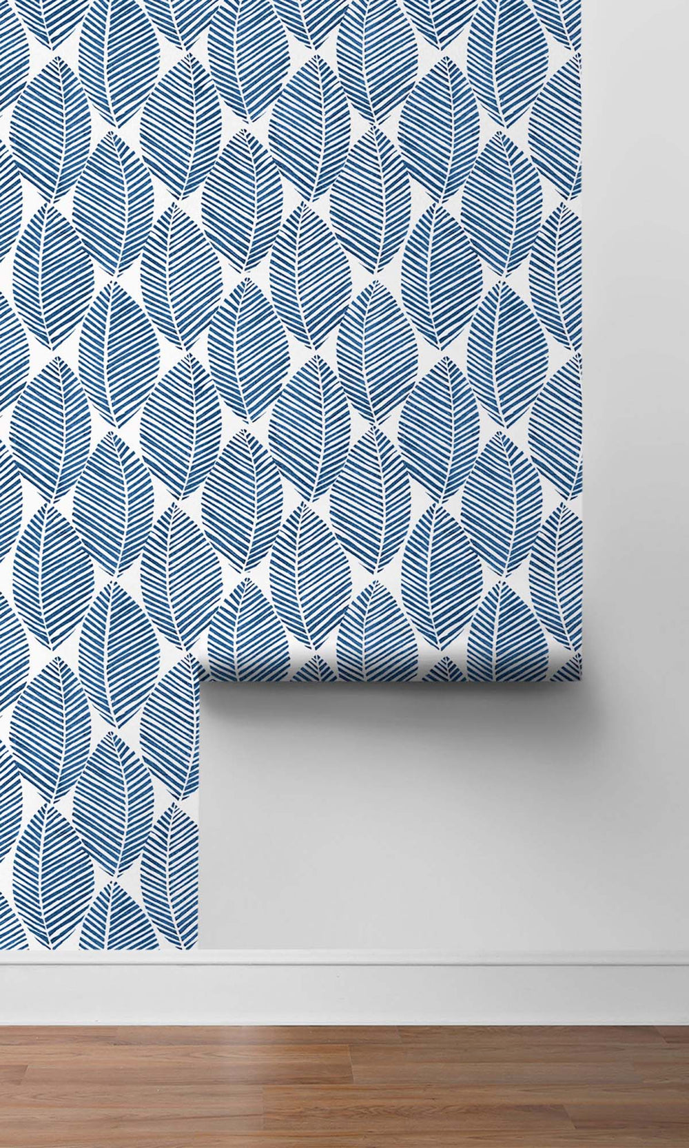 Forest Blues Pressed Leaves Peel & Stick Wallpaper RPS10529