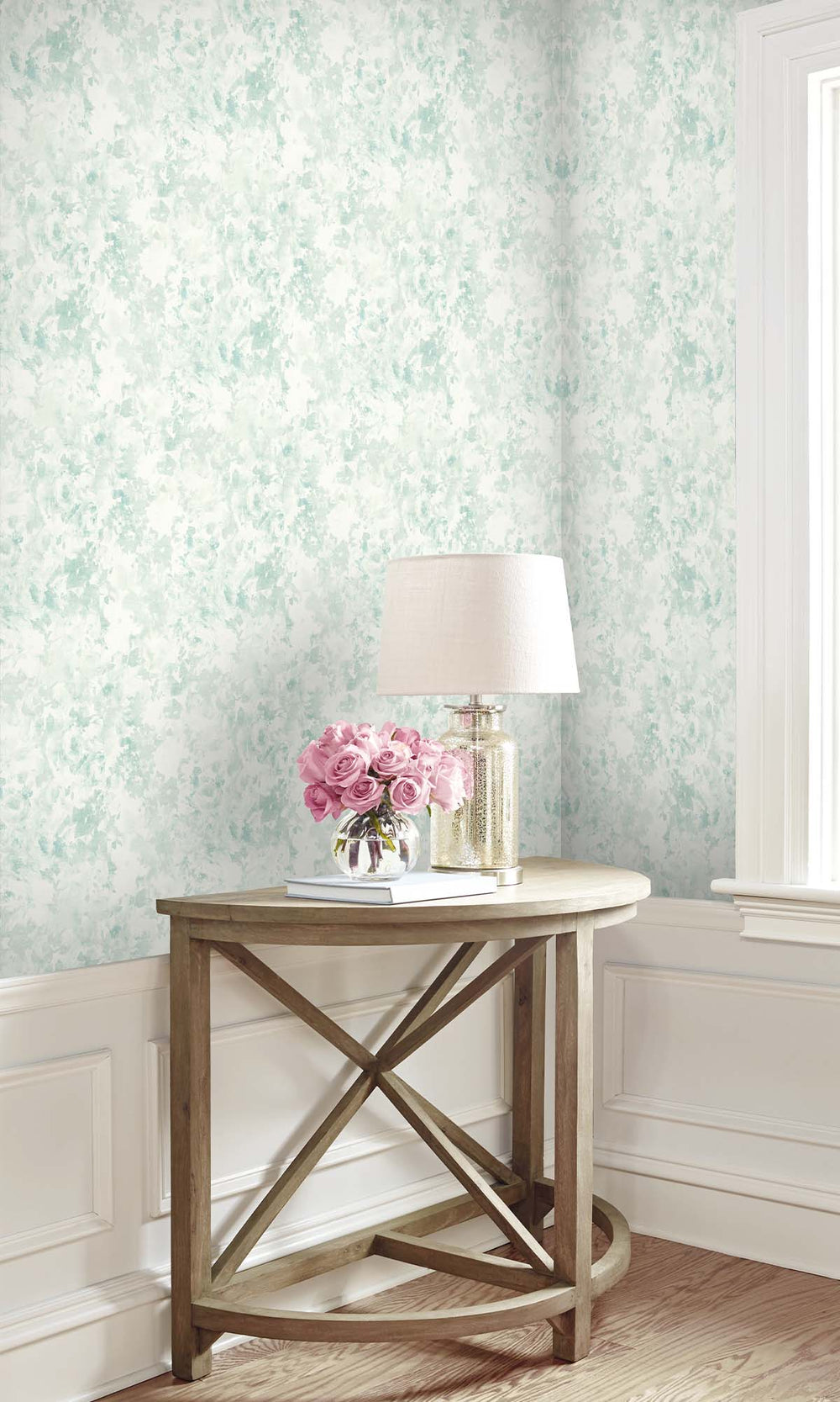 Cassiopeia Blue Abstract Floral Peel & Stick Wallpaper RPS10530