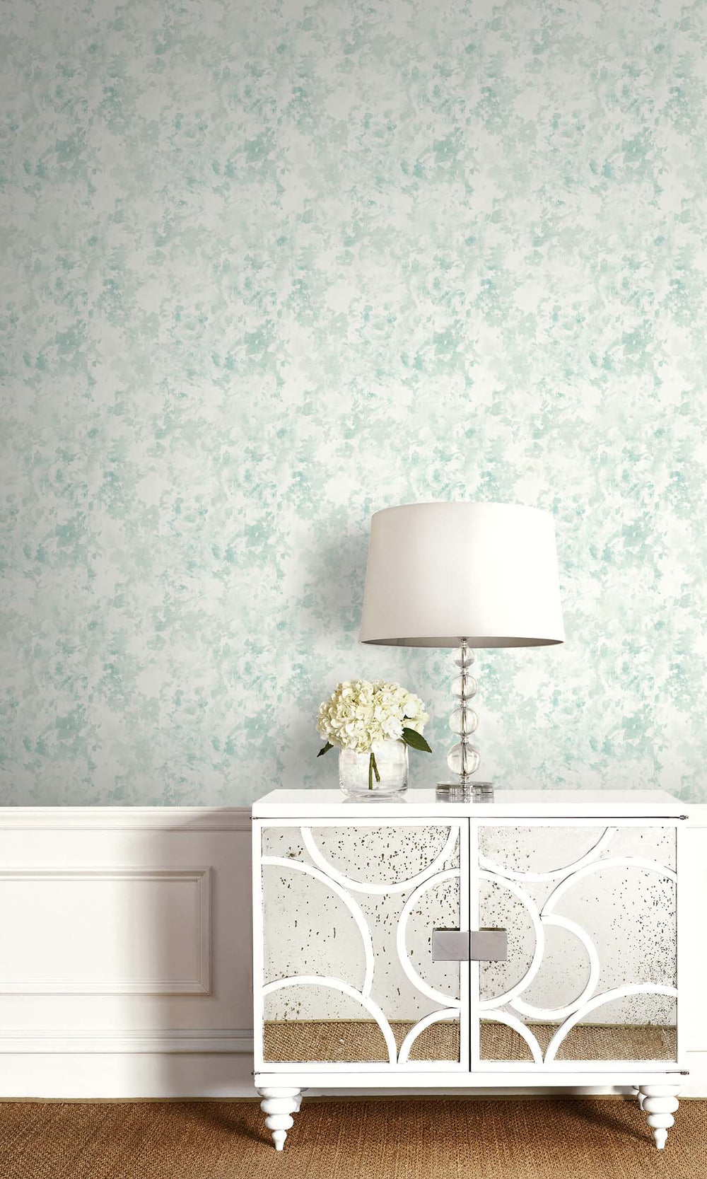 Cassiopeia Blue Abstract Floral Peel & Stick Wallpaper RPS10530