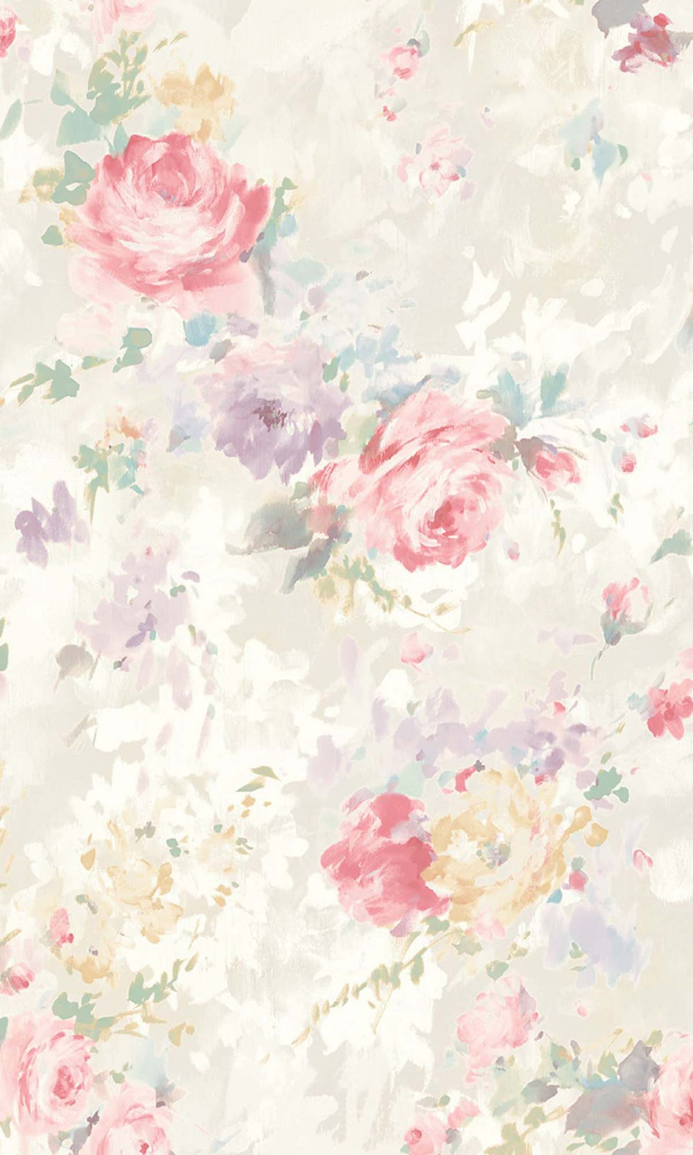 Pink - Multicolor Blooming Roses Peel & Stick Wallpaper RPS10532